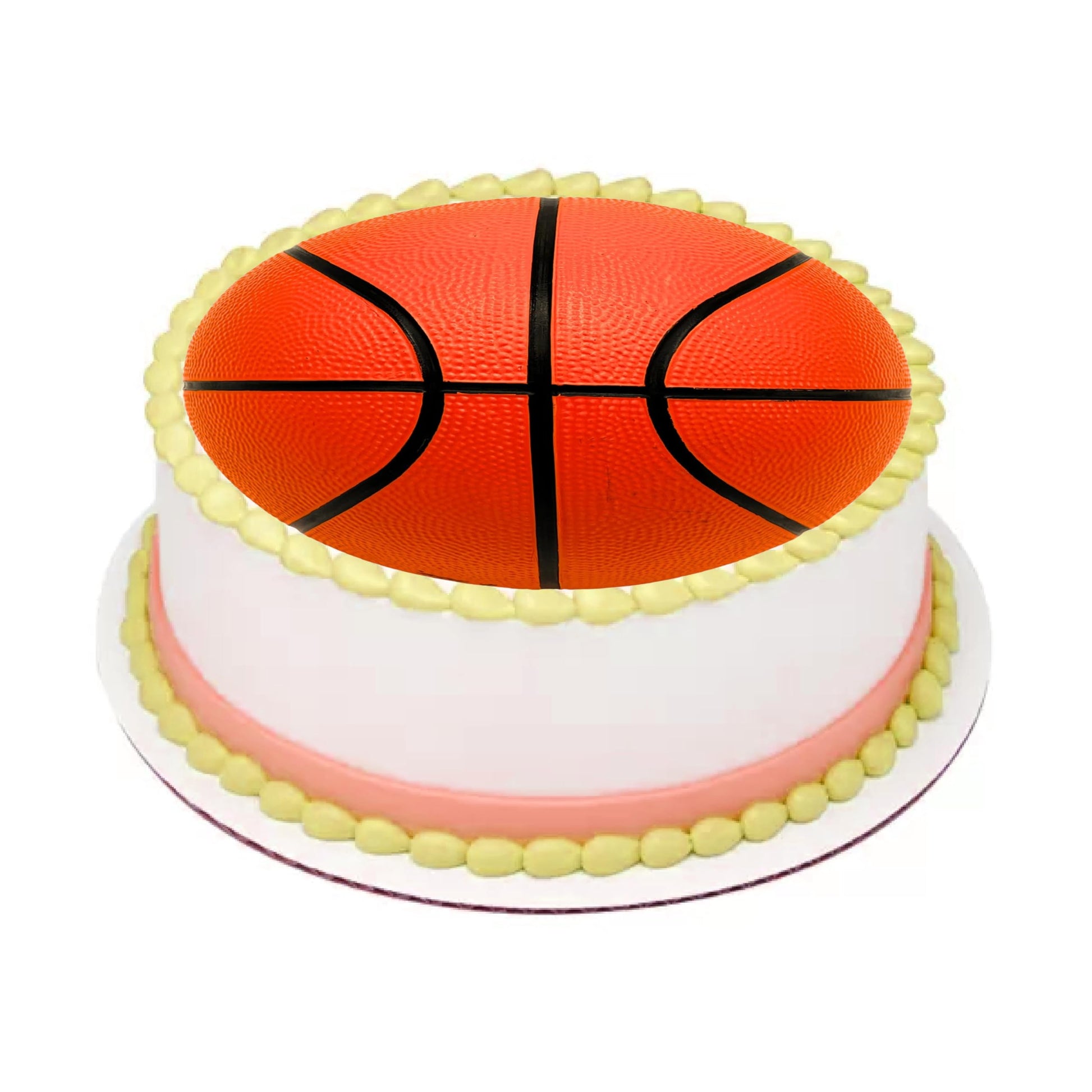 Basketball Edible Cake Image precut easy to use