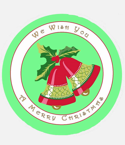 Bells Christmas Edible Image Cake Topper - precut