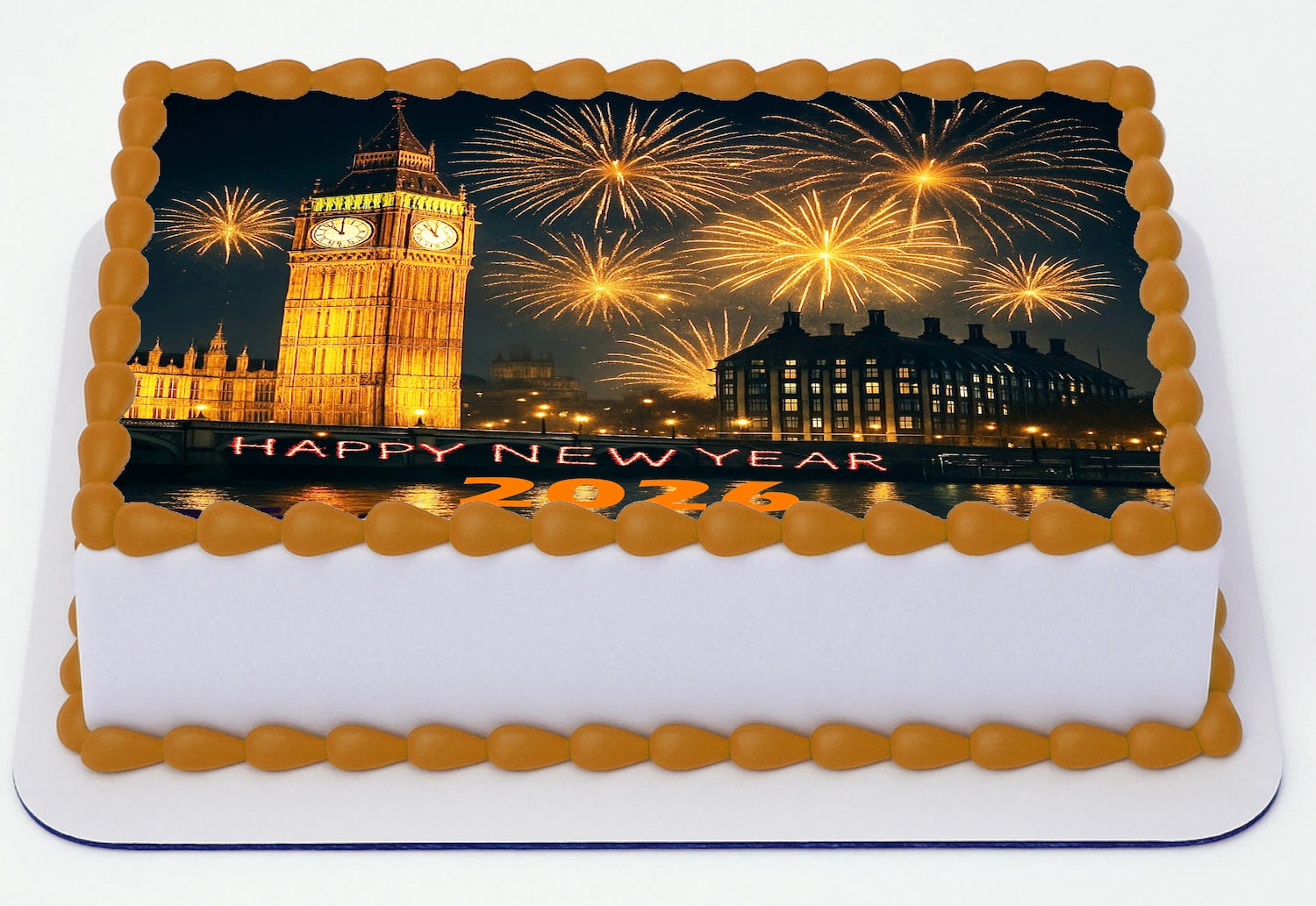 Edible Icing Images Sheet Cake Topper with Big Ben London-themed decoration
