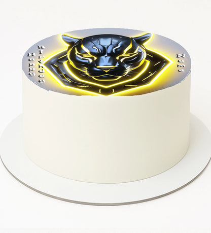  Black Panther Edible Icing  Image Cake Top