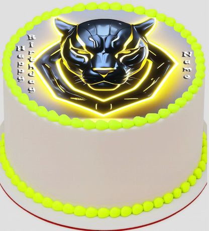 Black Panther Edible Icing Image Cake Topper