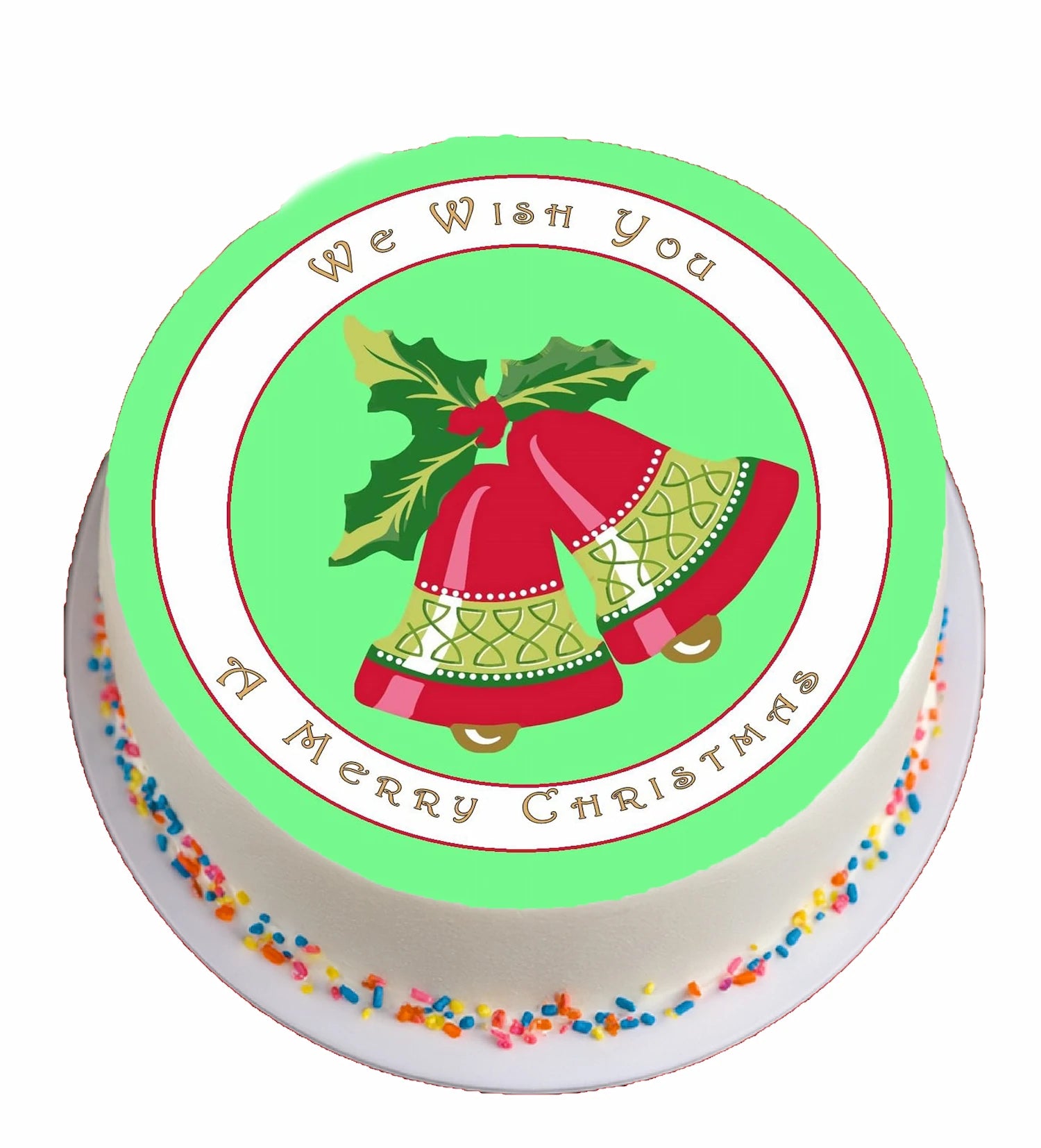 Christmas Bells are a perfect Edible Image Cake Topper