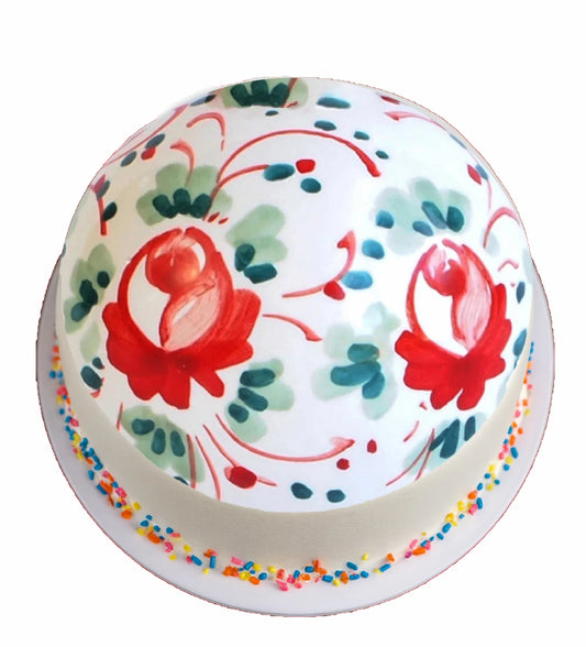 Christmas Bulb Bright Vibrant Edible Image Cake Topper