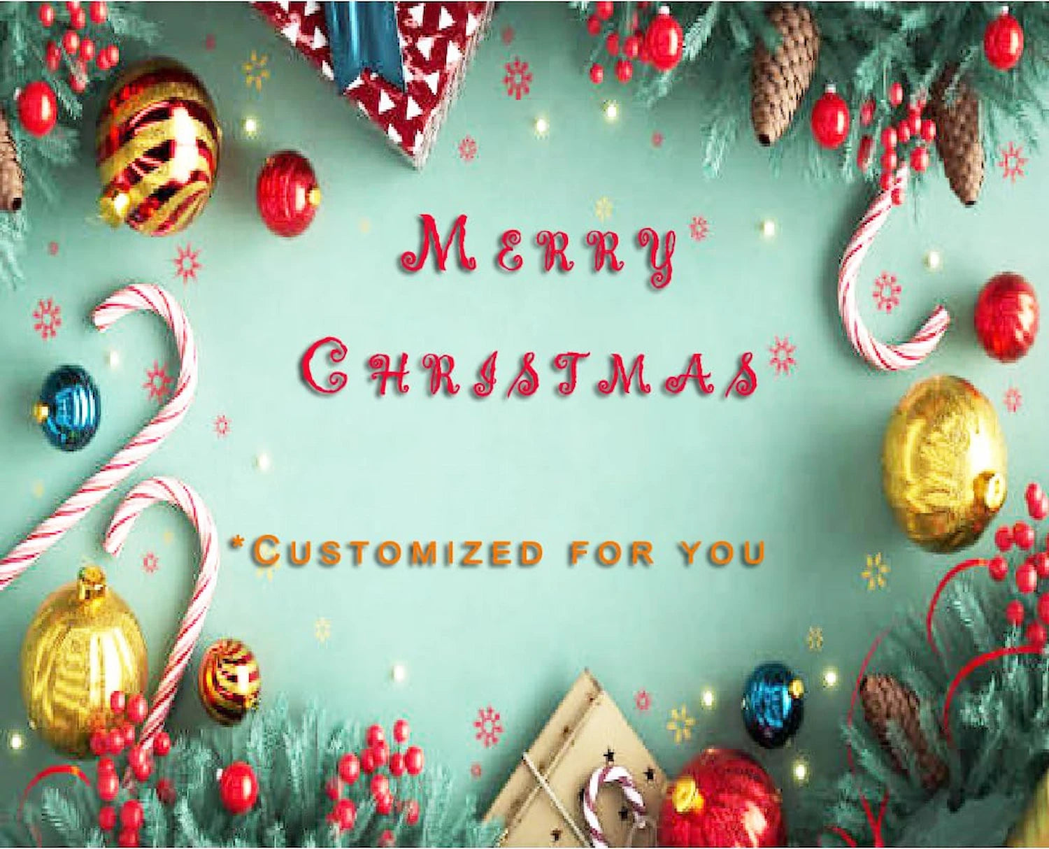 Christmas Celebration Customizable Edible Image Sheet Cake Topper - Easy to Use