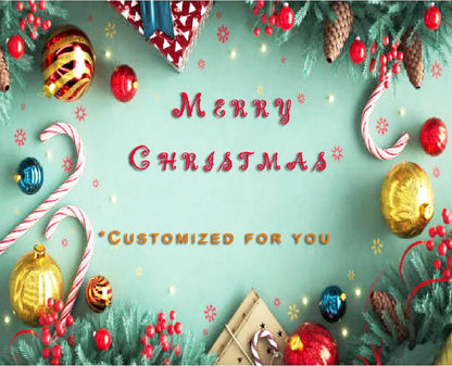 Christmas Celebration Customizable Edible Image Sheet Cake Topper - Easy to Use