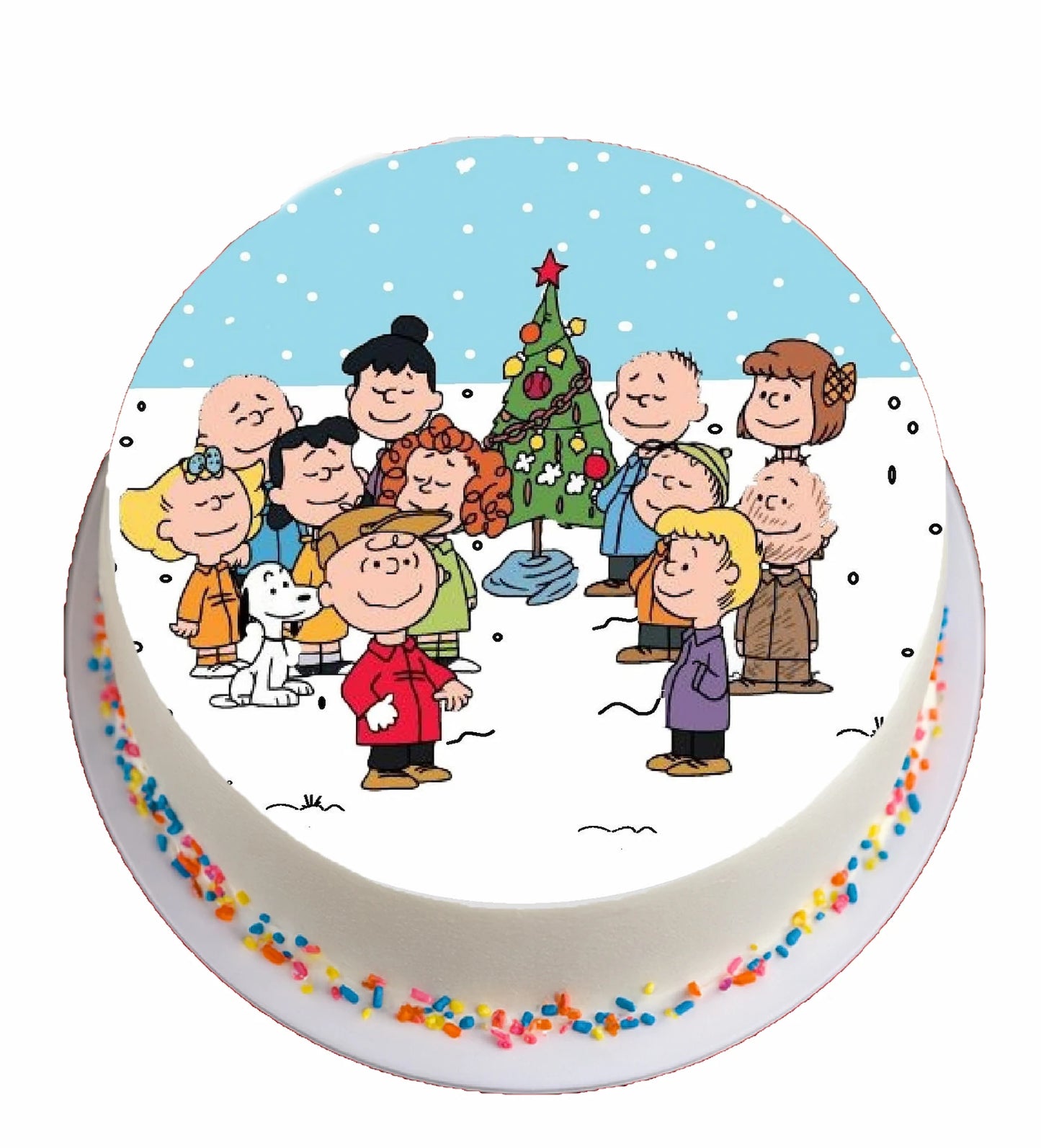 Christmas Charles Brown Themed Edible Image Cake Topper