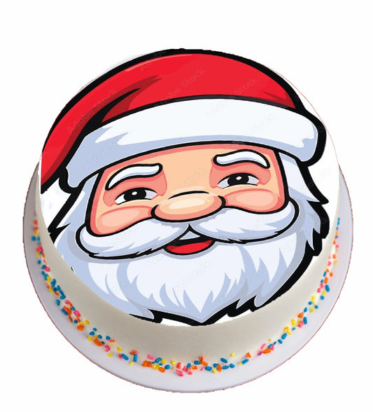 Christmas Fun Santa Clause Edible Image Cake Topper