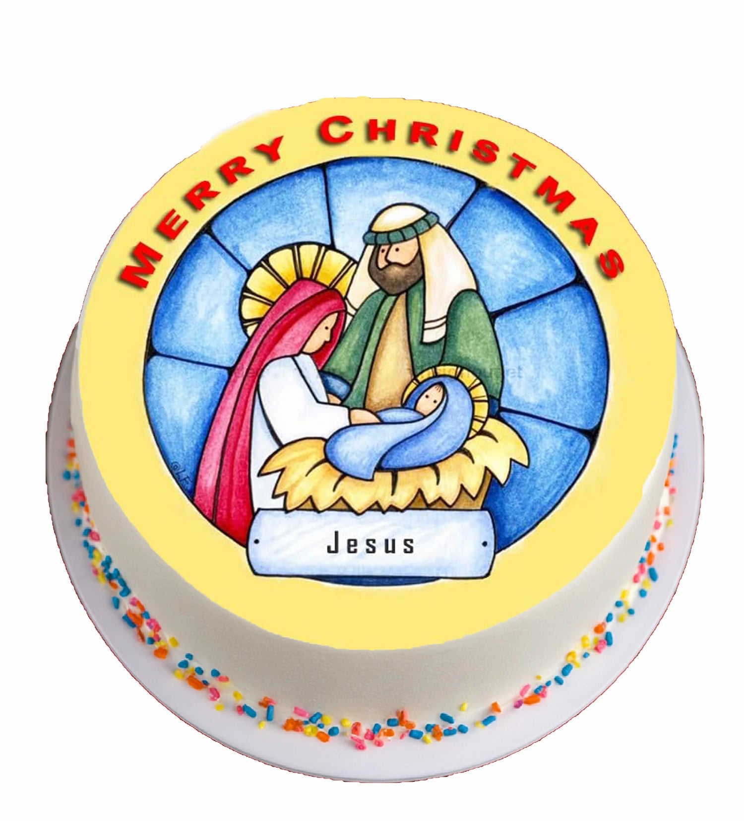Christmas Nativity Edible Image Cake Topper 