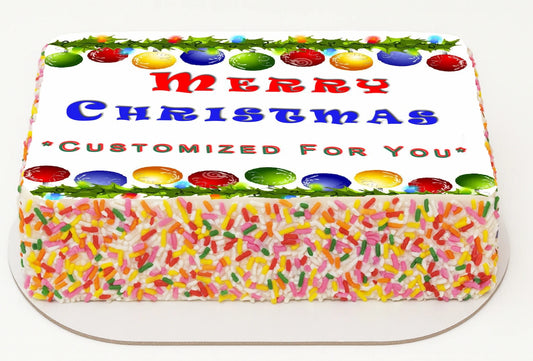 Christmas Party Edible Icing Images Sheet Cake Topper