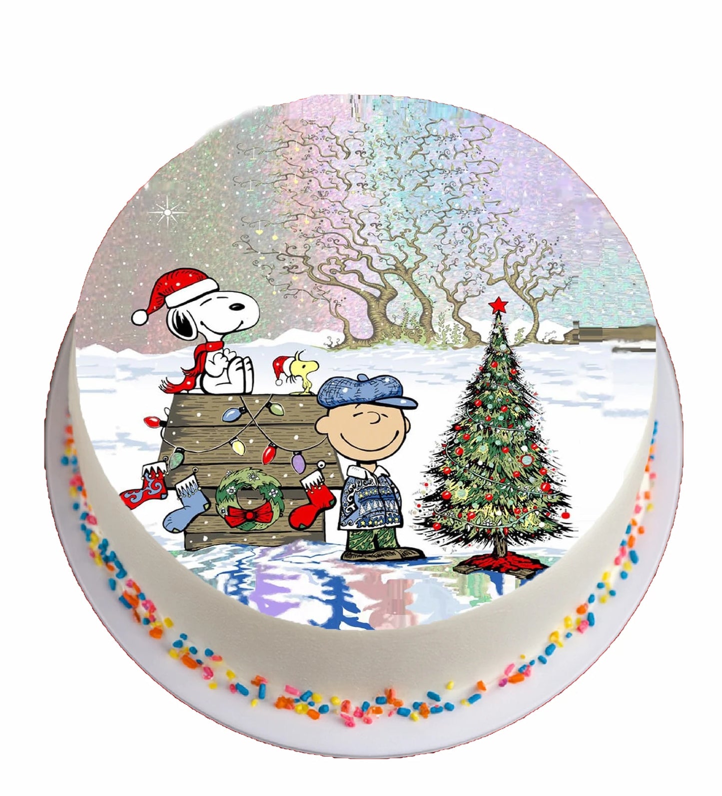 Christmas Snoops Edible Image Cake Topper