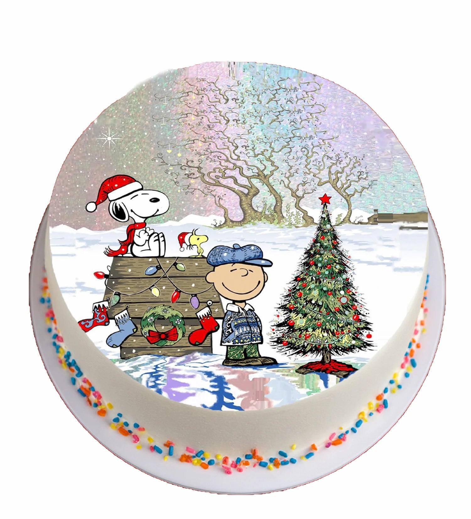 Christmas Snoops Edible Image Cake Topper