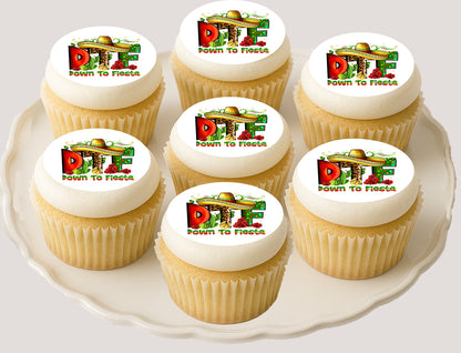 Custom Edible Cake Topper – Cinco De Mayo DTF Design – Icing Sheet Cookie & Cupcake Images –20 Pre-cut 2” Round– RA Pape