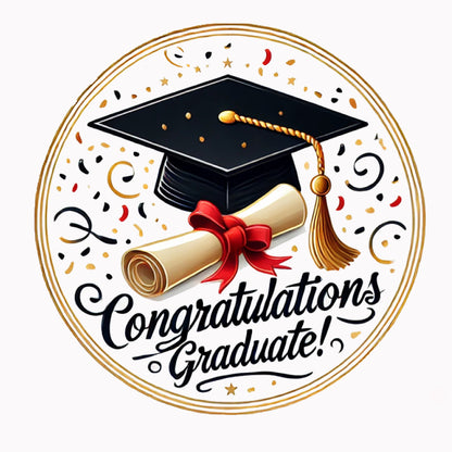 Congratulations Graduate Edible Image Sheet Cake Topper - Precut Easy To Use