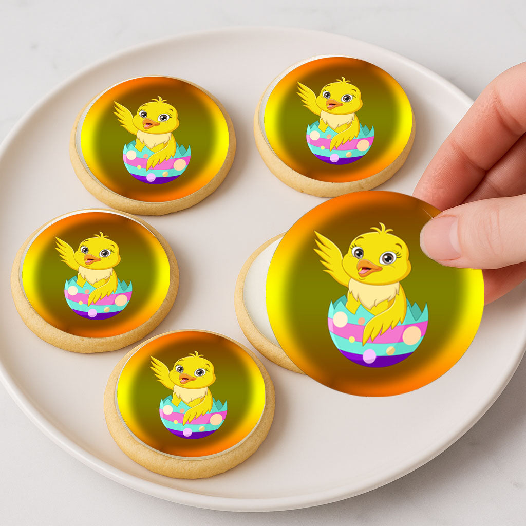 Title
Easter Chick Icing Sheet Cookie & Cupcake Topper 20 Precut 2” Edible Images Easy to Use
