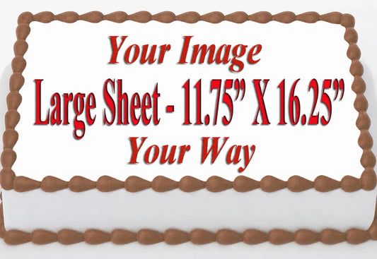 Custom Photo Edible Image Cake Topper 1/4 Personalized Picture Icing Sheet