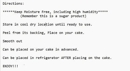 Easy to follow instructions for using Edible Icing Images on your cake.