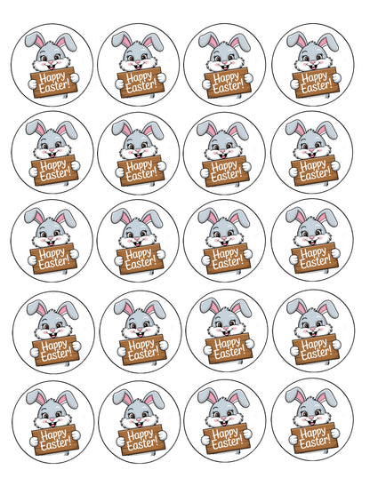Easter Bunny Sheet Of Precut Edible Cookie Images Easy to Use