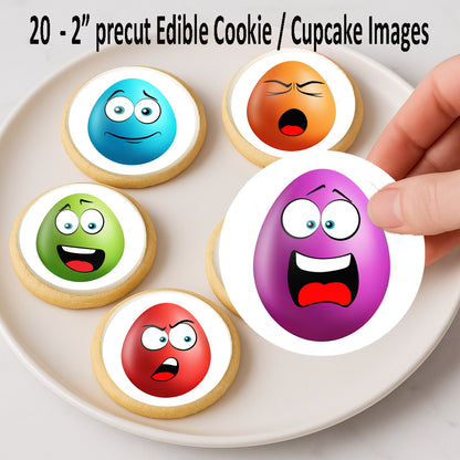 Easter Egg-Tastic Edible Cookie Image –  Precut 2” Rounds Fantastic