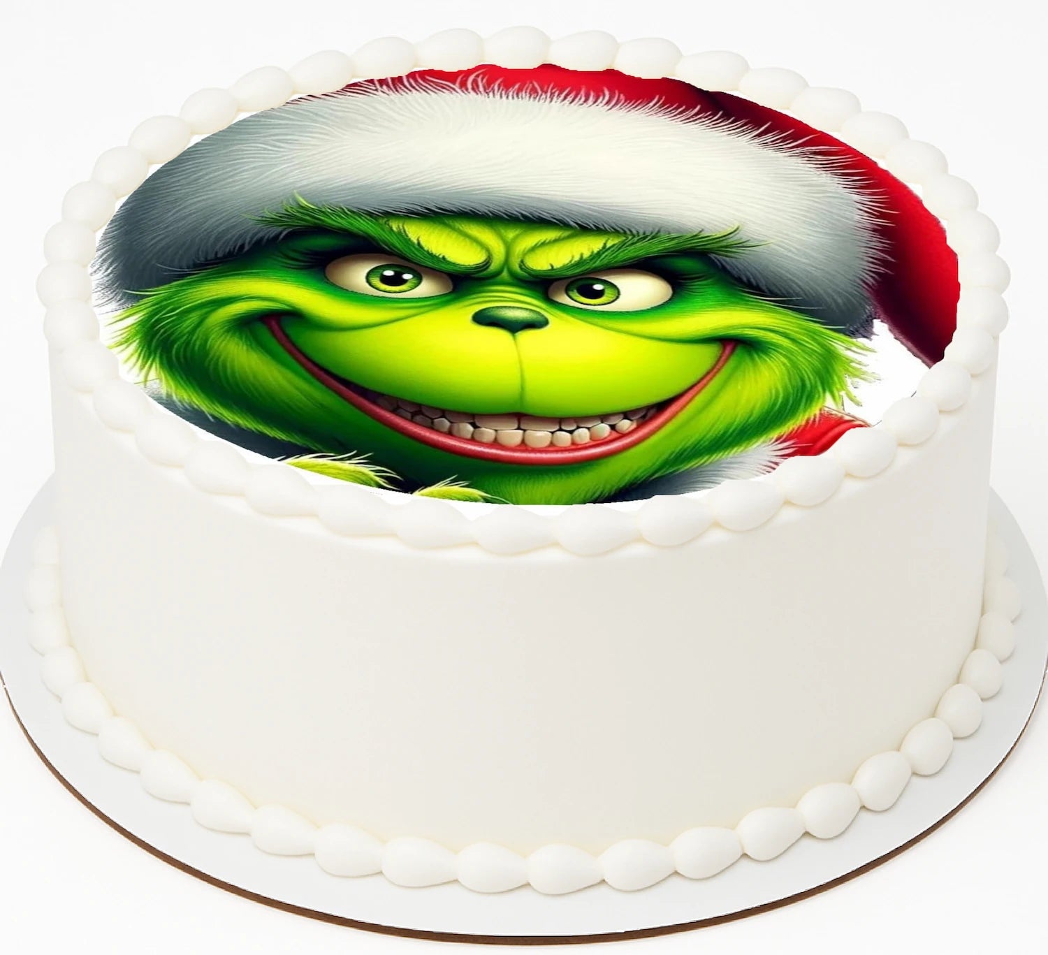 Edible Icing Images Christmas Fun Grinch Face cake topper