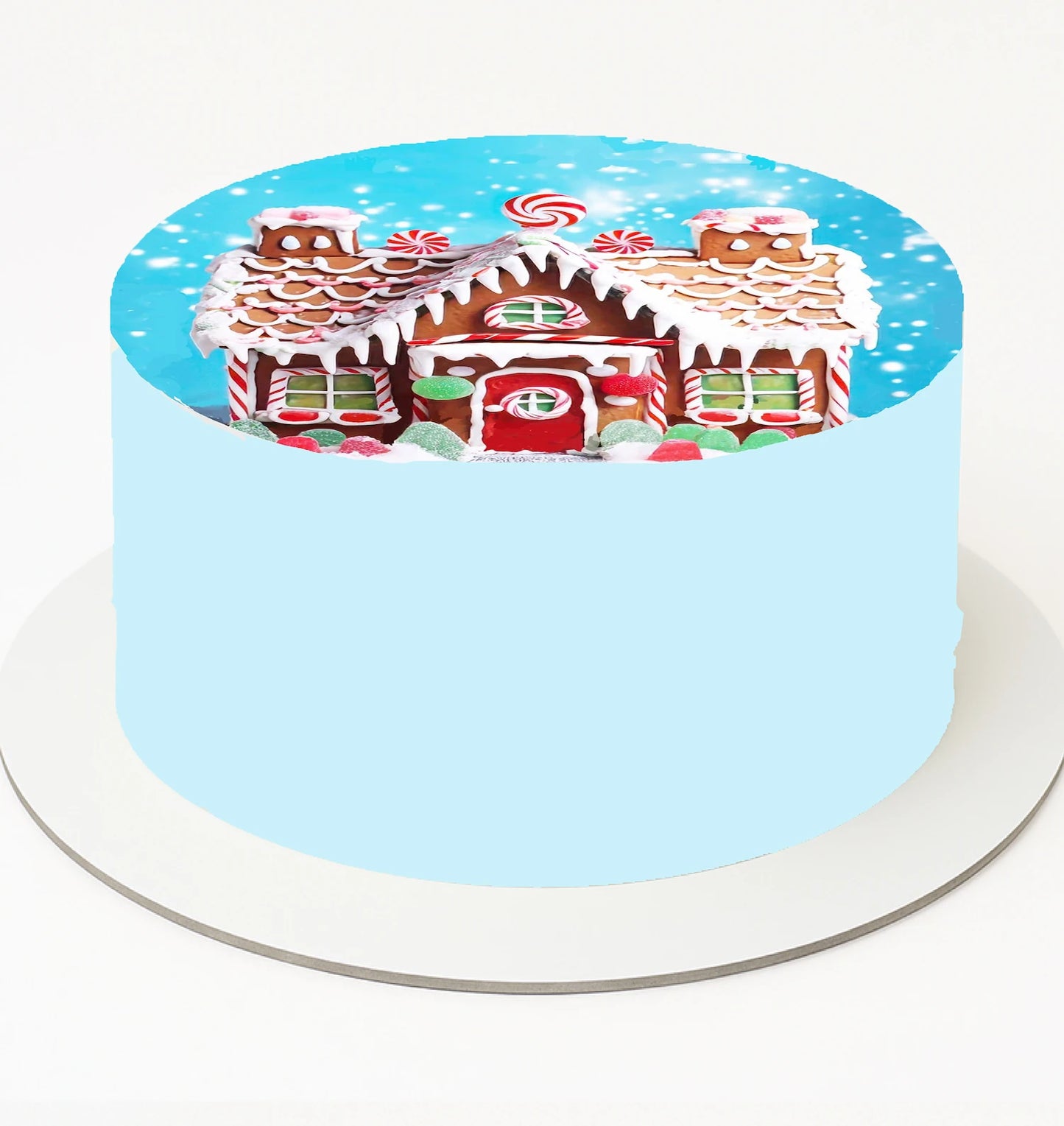 Edible Icing Images Christmas Gingerbread House cake topper