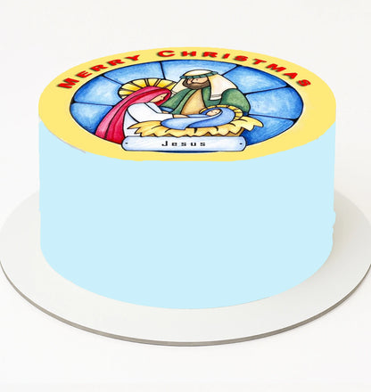 Edible Icing Images Christmas Nativity cake topper