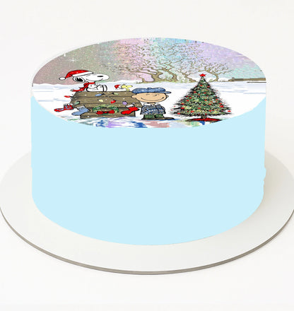 Edible Icing Images Christmas Snoops cake topper