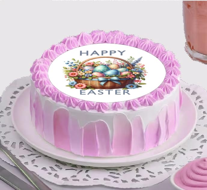 Edible Icing Images Easter Egg Basket Cake Topper