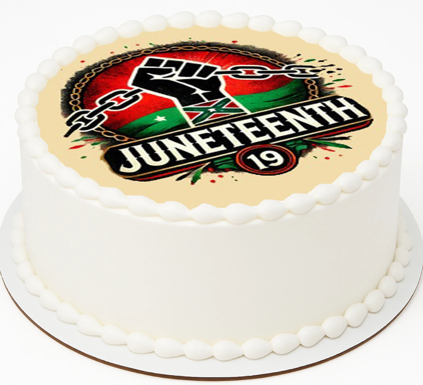 Edible Icing Images Juneteenth Breaking the Chains Cake Topper