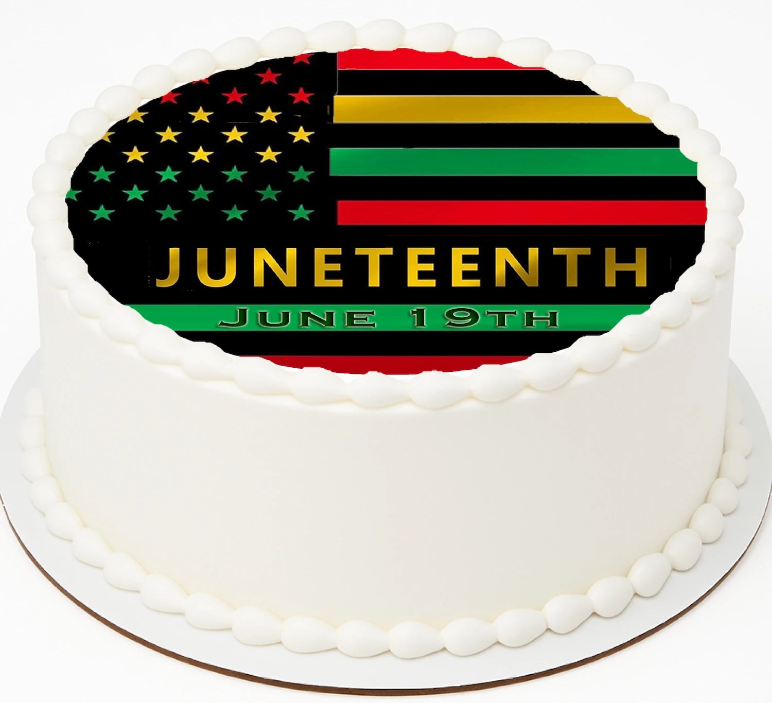 Edible Icing Images Juneteenth Pride Flag Cake Topper