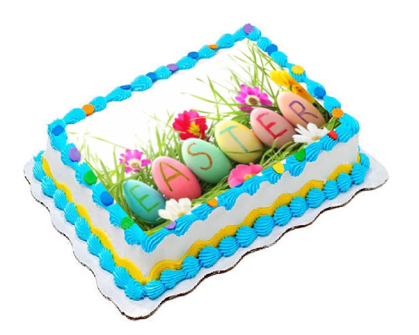 Edible Icing Images Easter Tulips Sheet Cake Topper
