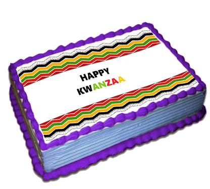 Edible Icing Images Kwanzaa Sheet Cake Topper