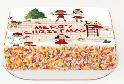 Edible Icing Images Christmas Merry Christmas To All Sheet Cake Topper