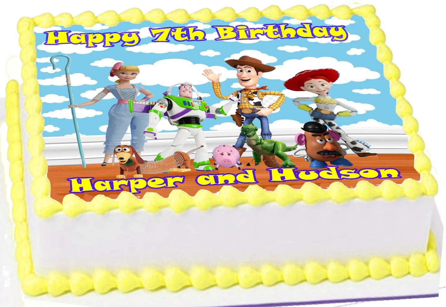 Edible Icing Images Personalized birthday cake topper with Toy Story design  