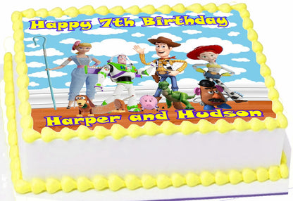 Edible Icing Images Personalized birthday cake topper with Toy Story design  