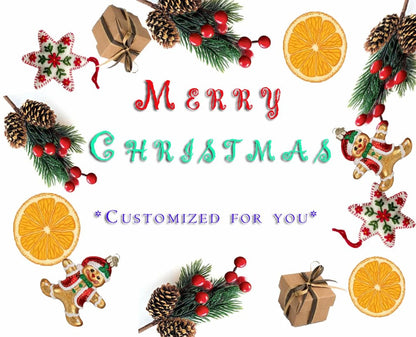 Edible Icing Images Christmas cake topper with Customizable Christmas Gathering Design