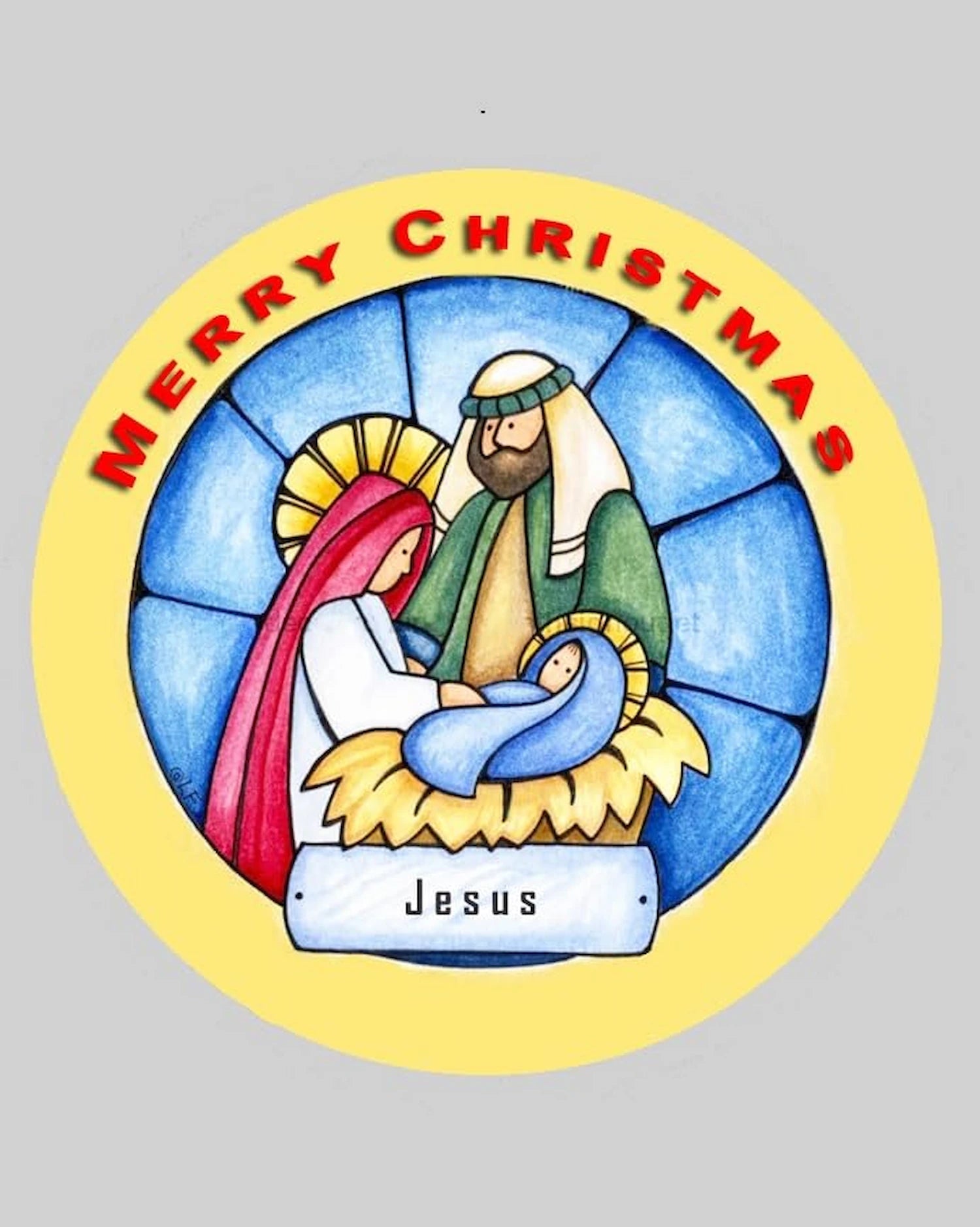 Edible Icing Images Christmas cake topper with Christmas Nativity Design