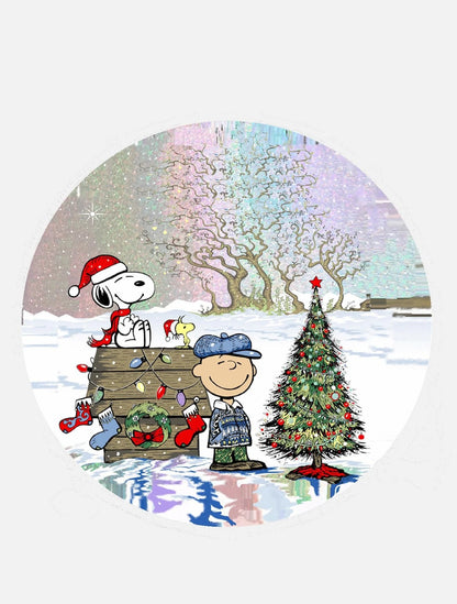Edible Icing Images Christmas cake topper with Christmas Snoops Design