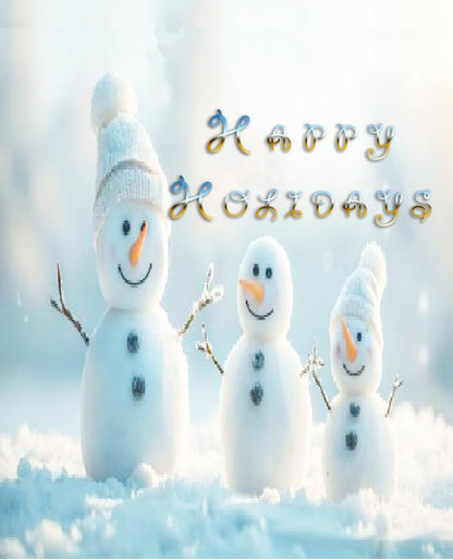 Edible Icing Images Sheet Cake Topper with Christmas Snowmen Design