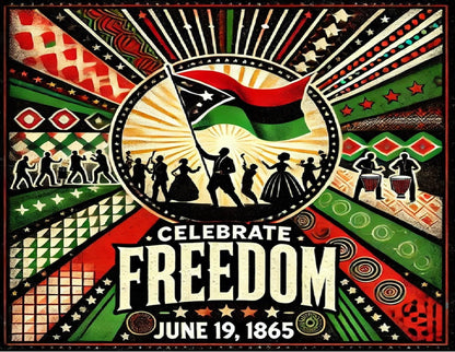 Edible Icing Images Sheet Cake Topper with Juneteenth Celebrate Freedom Design