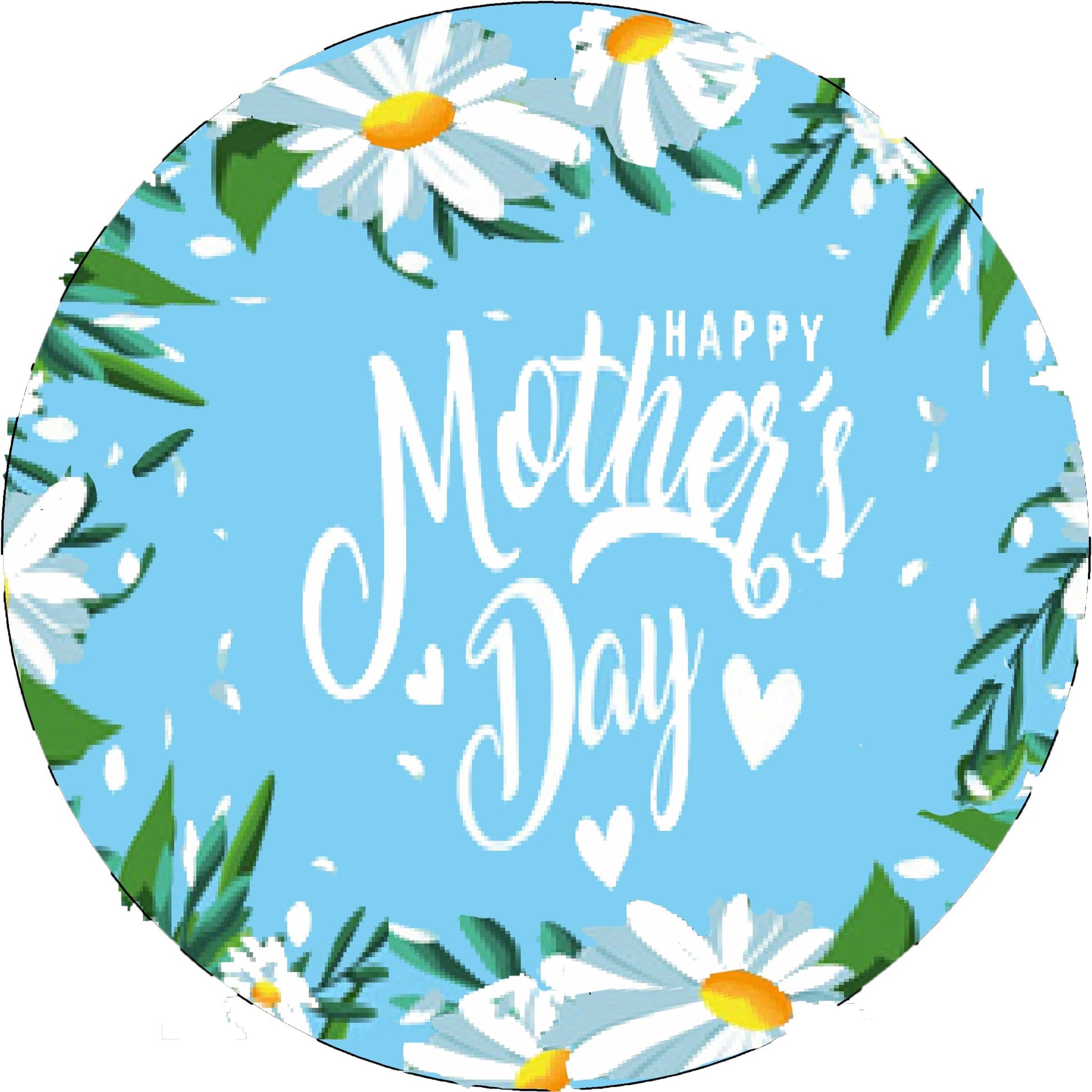 Edible Icing Images Cake Topper Mothers Day Daisies Design