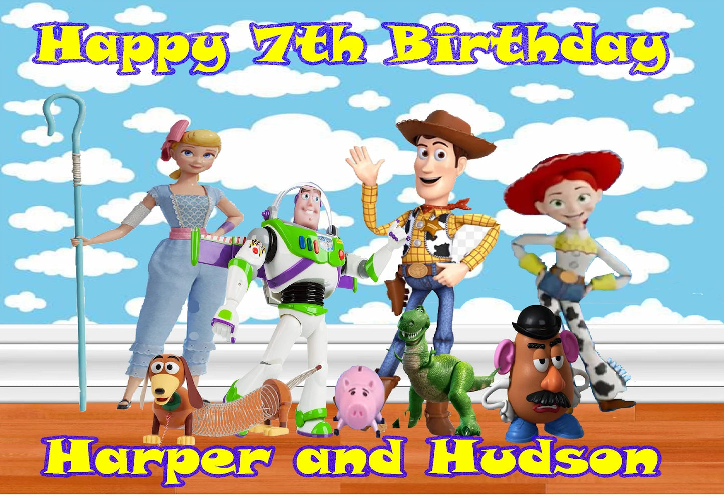 Personalized Edible Icing Images birthday cake topper with Toy Story