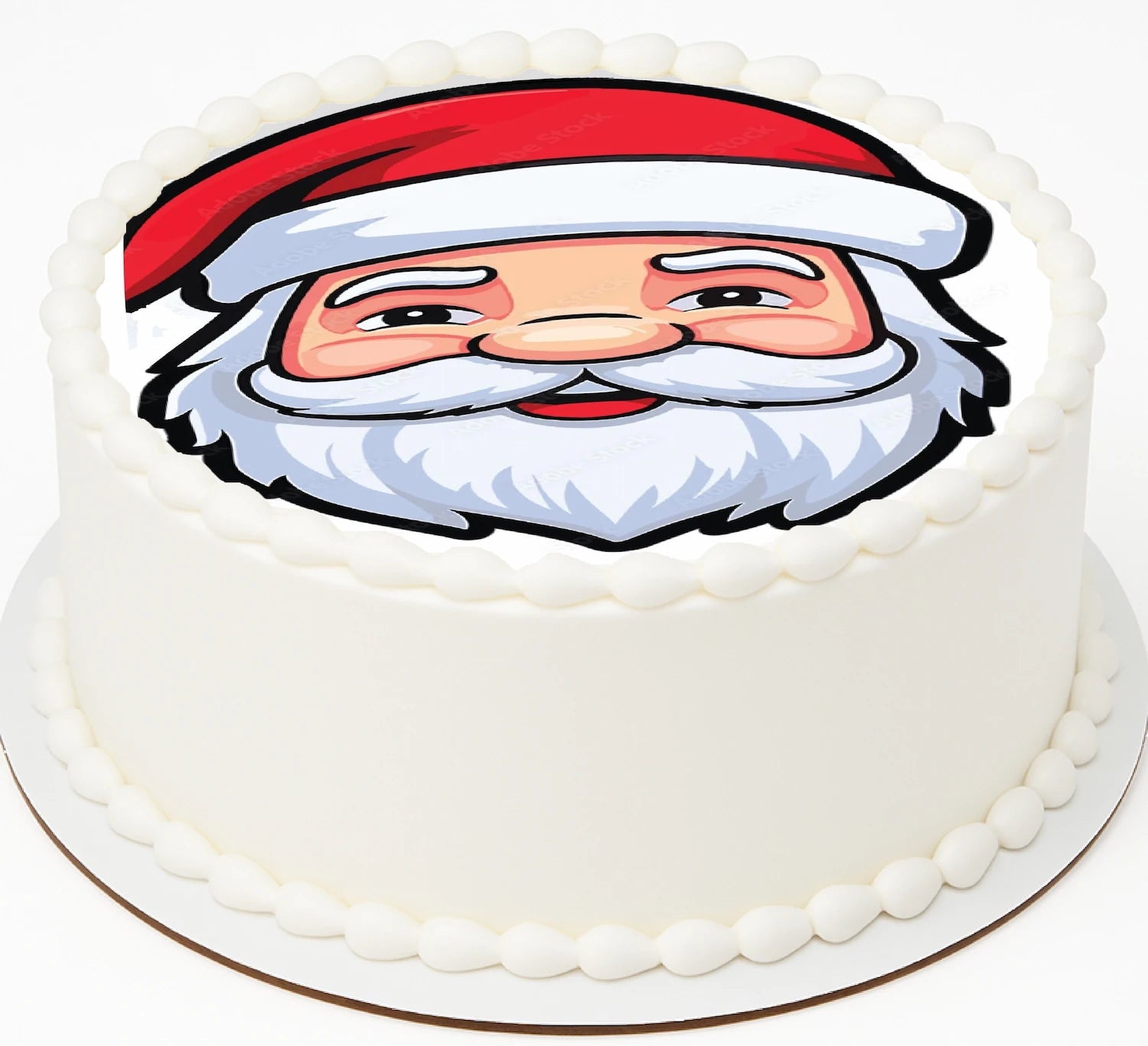 Edible Icing Images Cake Topper Christmas Fun Santa Clause-themed