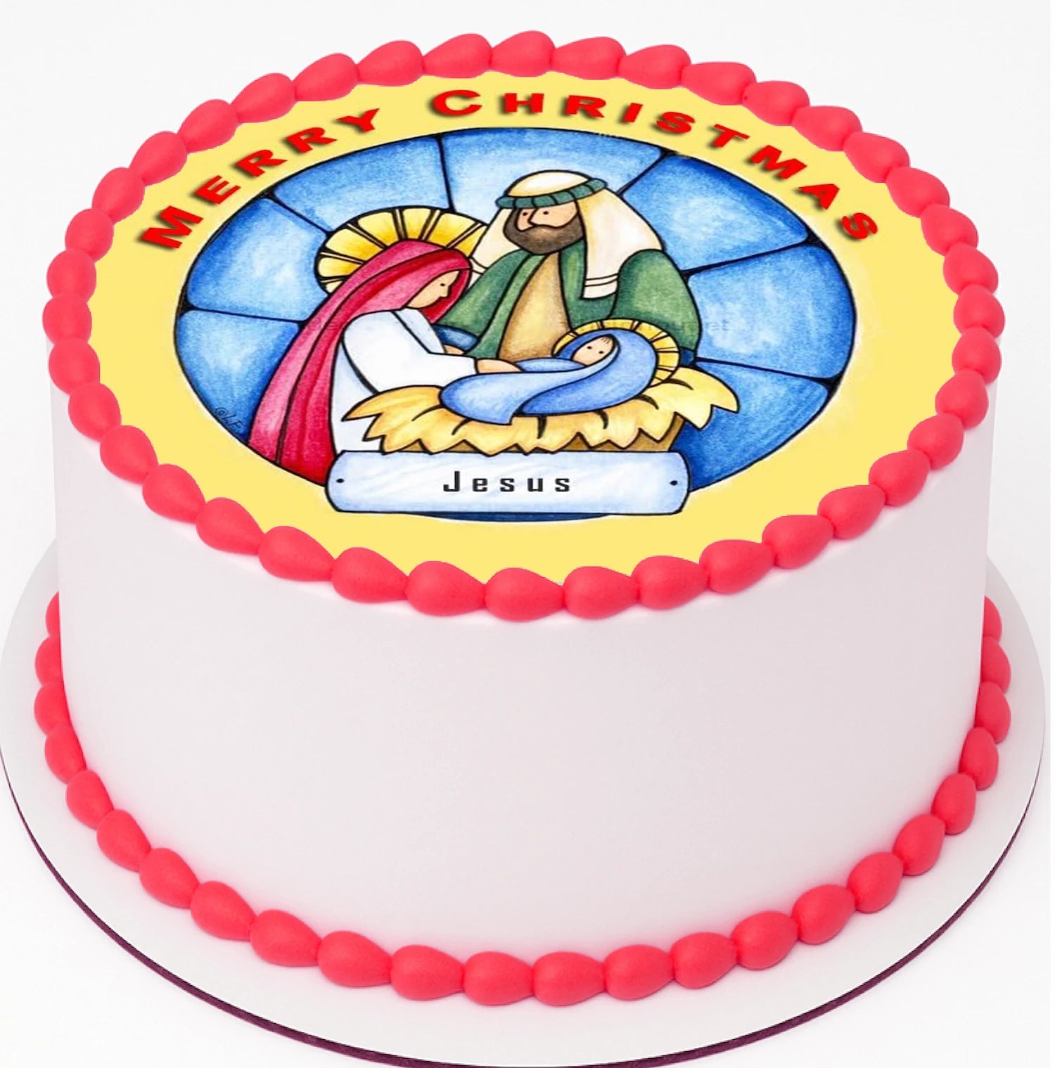 Edible Icing Images Cake Topper Christmas Nativity-themed