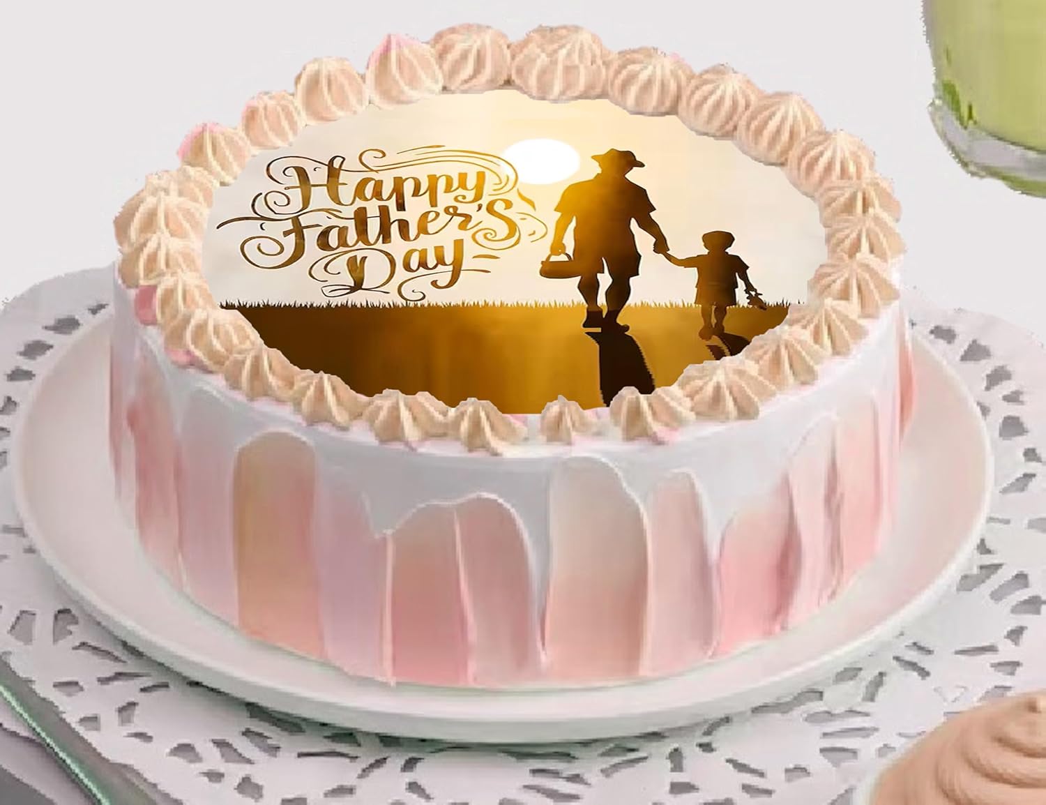 Edible Icing Images Cake Topper Fathers Day Father and Son