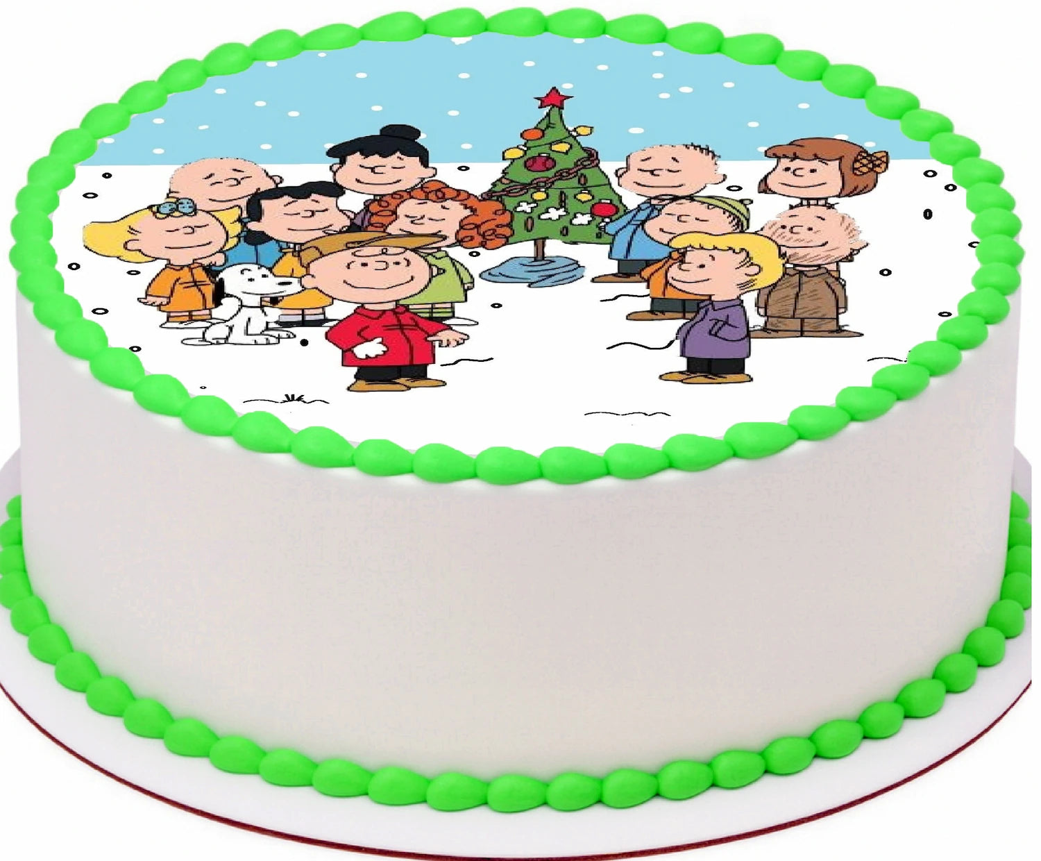 Edible Icing Images Sheet Cake Topper Christmas Charles Brown-themed.
