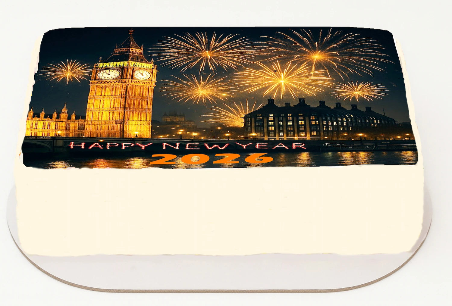 Edible Icing Images Sheet Cake Topper Big Ben London-themed.