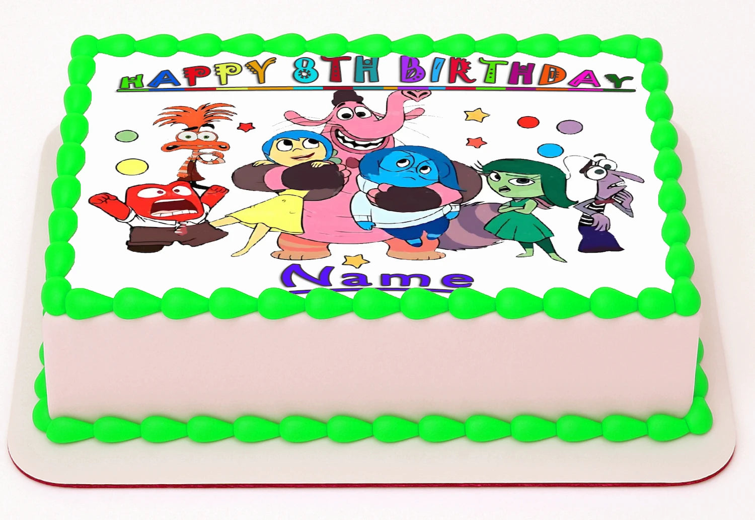 Edible Image Sheet Cake Topper Party Inside Out