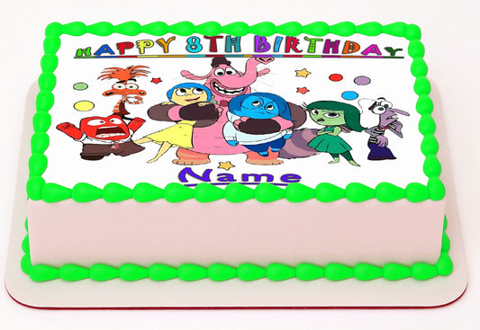 Edible Image Sheet Cake Topper Party Inside Out