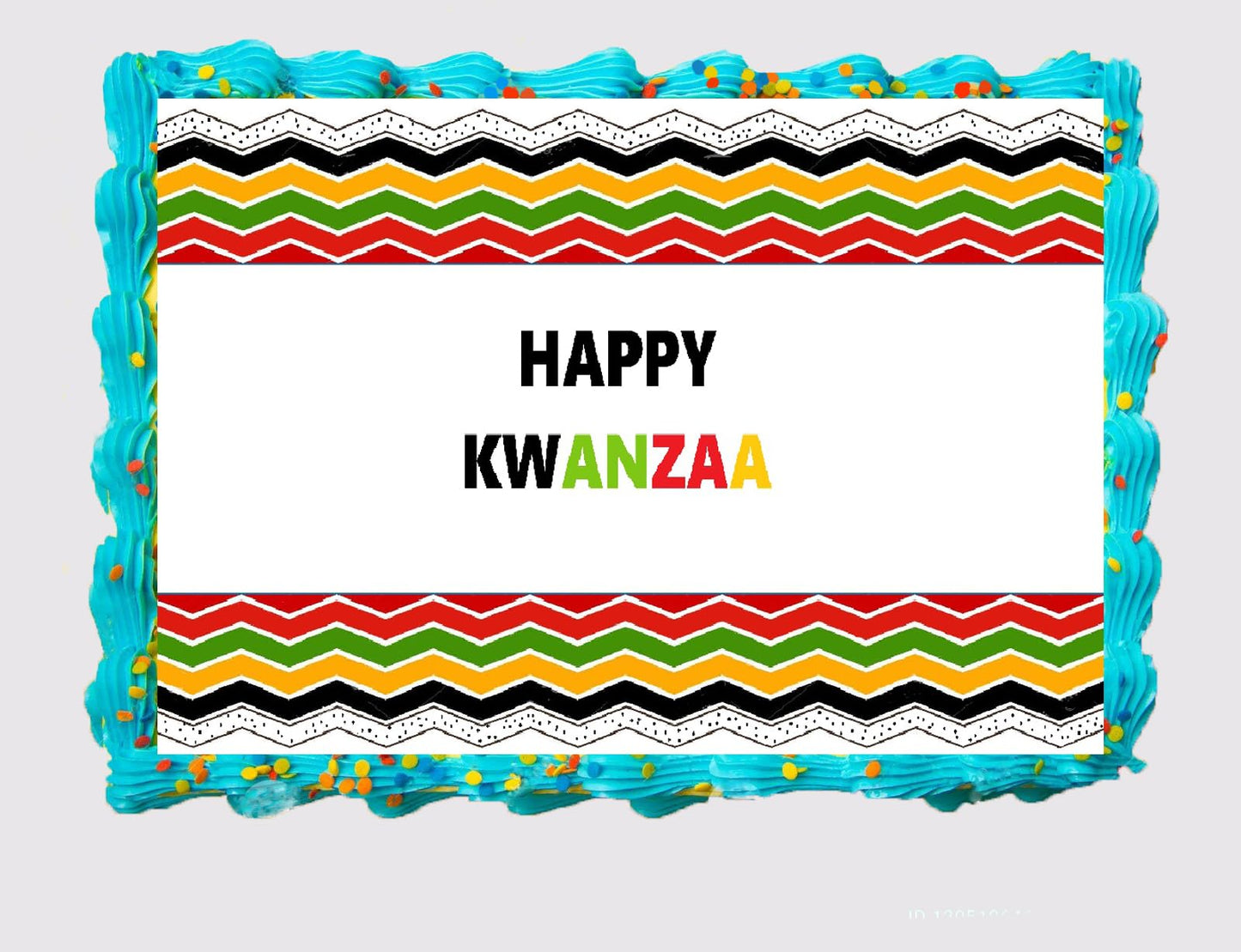 Edible Icing Images Sheet Cake Topper Kwanzaa Design