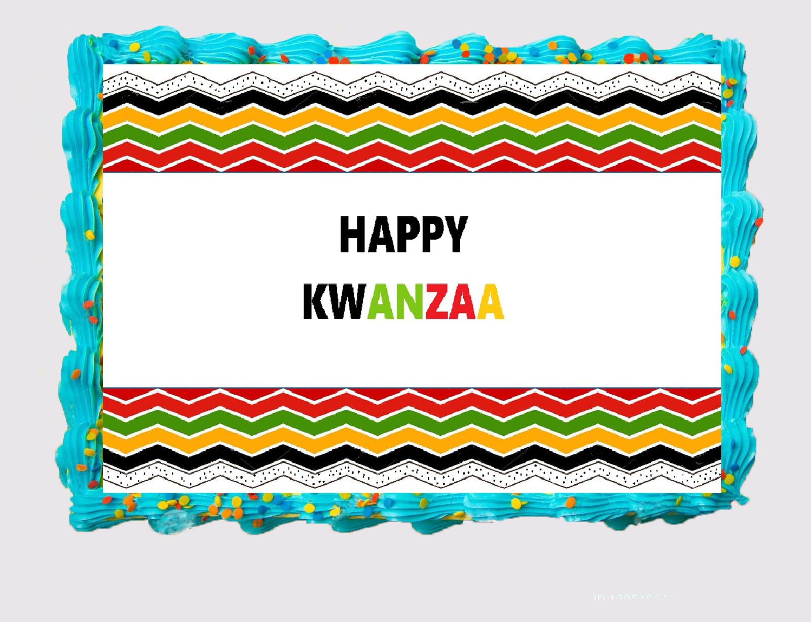 Edible Icing Images Sheet Cake Topper Kwanzaa Design